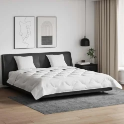 vidaXL Zomer Dekbed met kussen 3 pcs Wit Microfibre