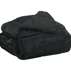 vidaXL Zomer Dekbed Zwart 135 x 200 cm Satijn en Microfiber