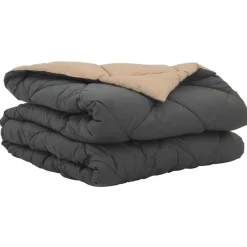 vidaXL Zomerdekbed Antraciet en Taupe 200 x 135 cm Microfiber