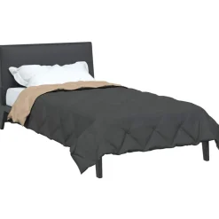 vidaXL Zomerdekbed Antraciet en Taupe 200 x 135 cm Microfiber
