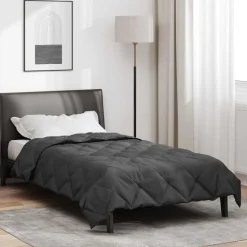 vidaXL Zomerdekbed Antraciet 200 x 135 cm Microfiber