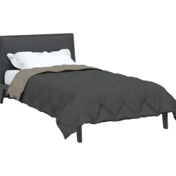 vidaXL Zomerdekbed Lichtgrijs en Antraciet 200 x 135 cm Microfiber
