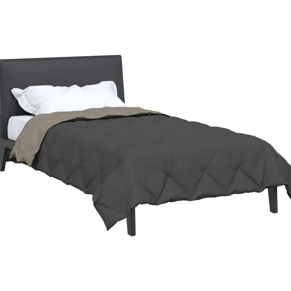 vidaXL Zomerdekbed Lichtgrijs en Antraciet 200 x 135 cm Microfiber