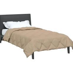 vidaXL Zomerdekbed Taupe 200 x 135 cm Microfiber