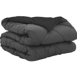 vidaXL Zomerdekbed Zwart en Anthraciet 200 x 135 cm Microfiber