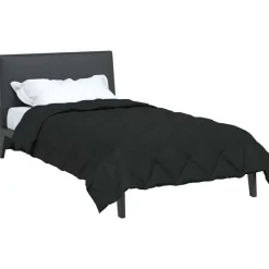 vidaXL Zomerdekbed Zwart 200 x 135 cm Microfiber