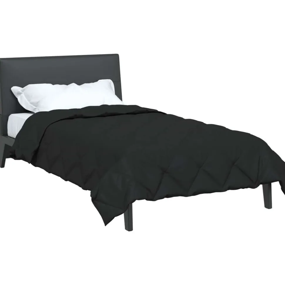 vidaXL Zomerdekbed Zwart 200 x 135 cm Microfiber