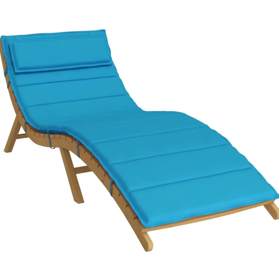 vidaXL Zon Loungerkussen lichtblauw 178 x 60 x 4 cm Oxford stof