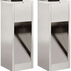 vidaXL Zonne LED Padverlichting 2 pcs Zilver Roestvrij staal