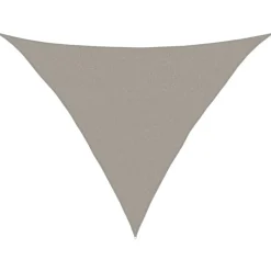 vidaXL Zonnezeil 160 g/m² driehoekig 2,5x2,5x3,5 m HDPE lichtgrijs