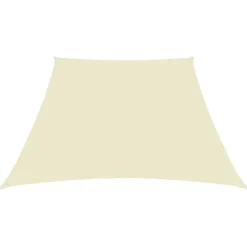 vidaXL Zonnezeil trapezium 2/4x3 m oxford stof crèmekleurig