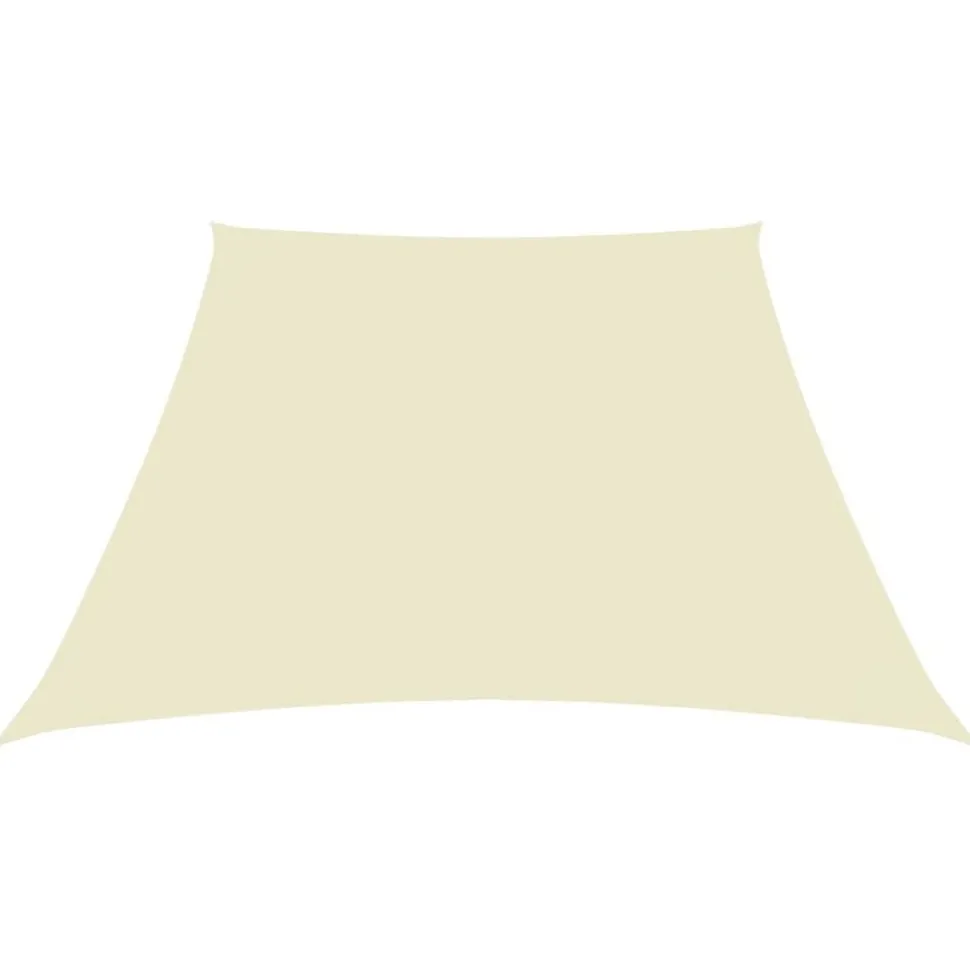 vidaXL Zonnezeil trapezium 2/4x3 m oxford stof crèmekleurig