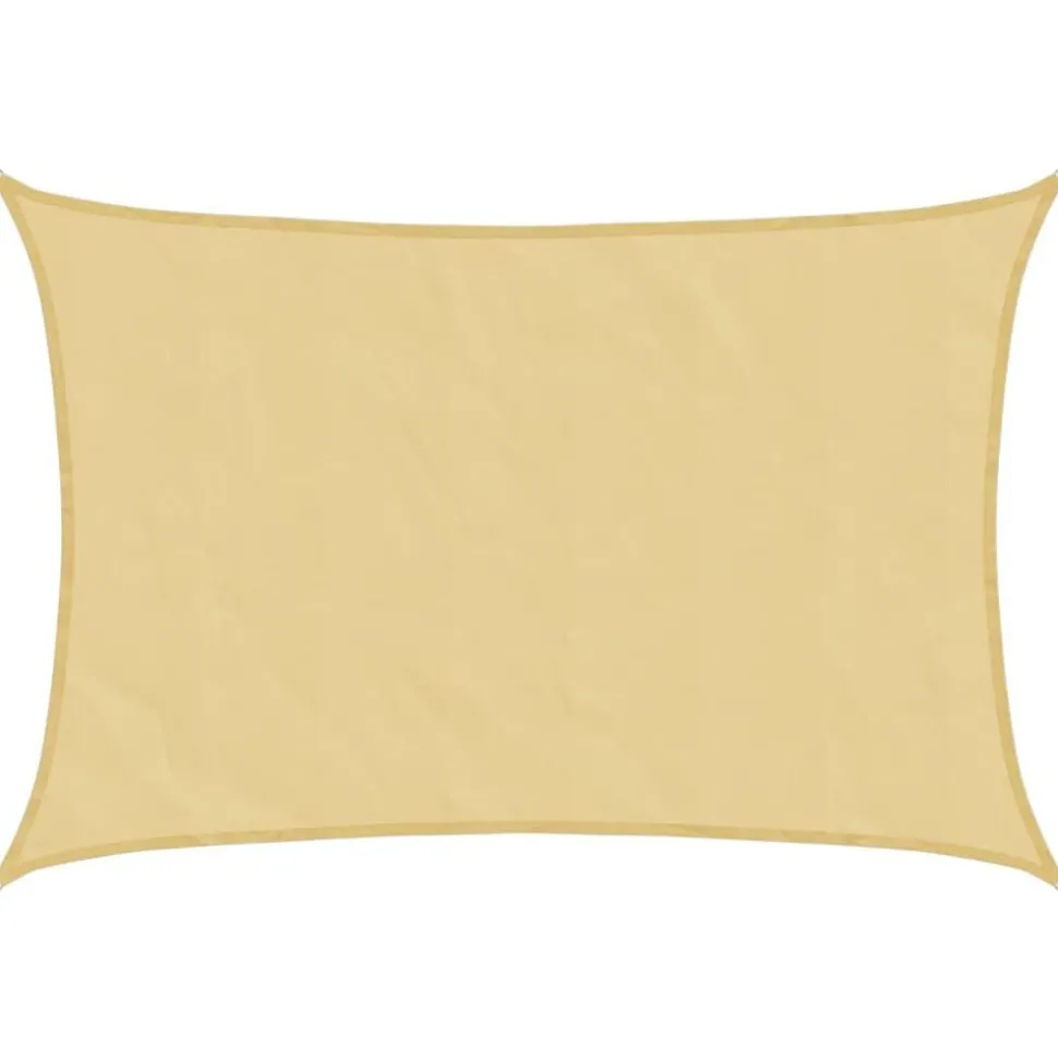 vidaXL Zonnezeil 2,5x2 m 100% polyester oxford zandkleurig