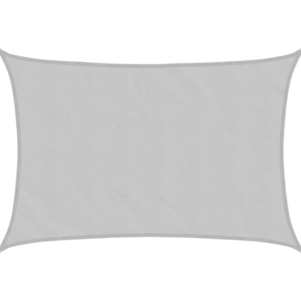 vidaXL Zonnezeil 2,5x2 m 100% polyester oxford lichtgrijs