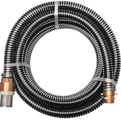vidaXL Zuigslang met messing koppelingen 7 m 25 mm zwart