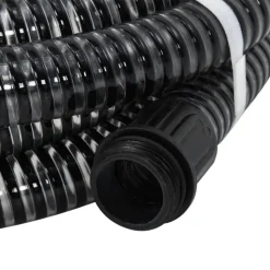 vidaXL Zuigslang met messing koppelingen 1,1'' 3 m PVC zwart