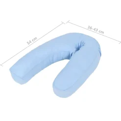 vidaXL Zwangerschapskussen J-vormig 54x(36-43) cm blauw