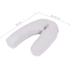 vidaXL Zwangerschapskussen J-vormig 54x(36-43) cm grijs
