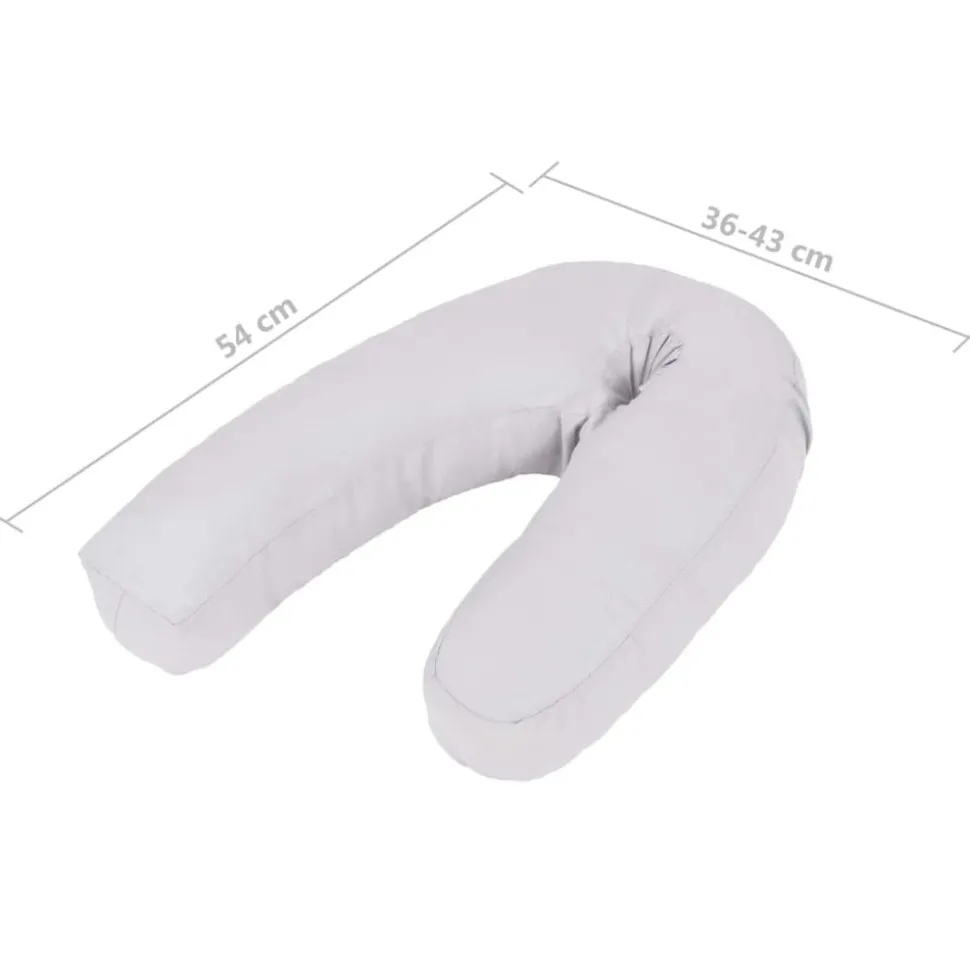 vidaXL Zwangerschapskussen J-vormig 54x(36-43) cm grijs