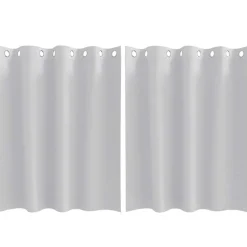 vidaXL Zwart-out Gordijnen met Ringen 2 pcs Bleekgrijs 140 x 140 cm