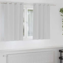 vidaXL Zwart-out Gordijnen met Ringen 2 pcs Bleekgrijs 140 x 140 cm