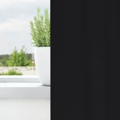 vidaXL Zwart-out Gordijnen met Ringen 2 pcs Zwart 140 x 140 cm