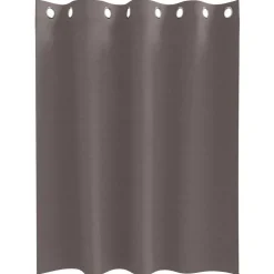 vidaXL Zwart-out Gordijnen met Ringen 2 pcs Donkerbruin 140 x 140 cm
