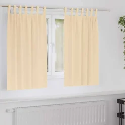 vidaXL Zwart-out Gordijnen met Ringen 2 pcs Crème 140 x 140 cm