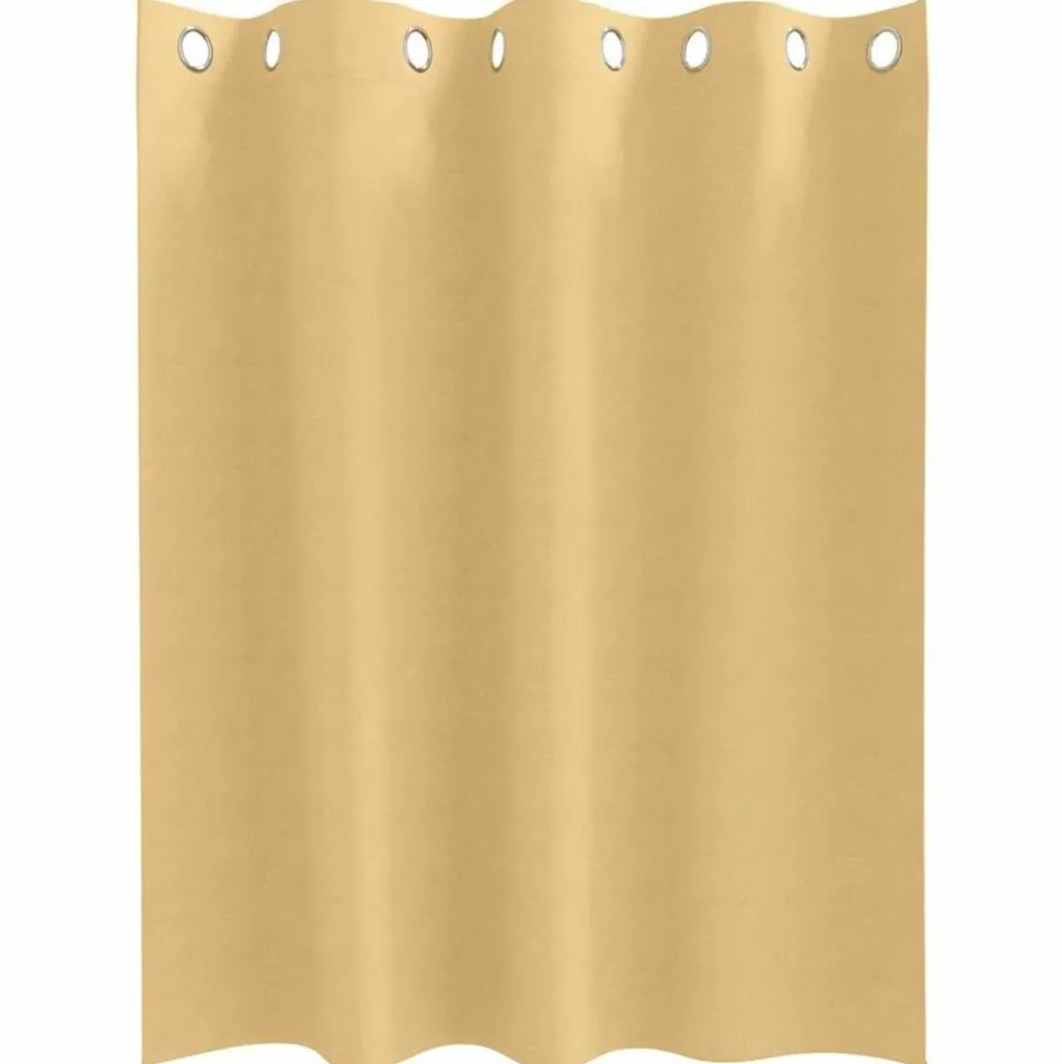 vidaXL Zwart-out Gordijnen met Ringen 2 pcs Beige 140 x 140 cm