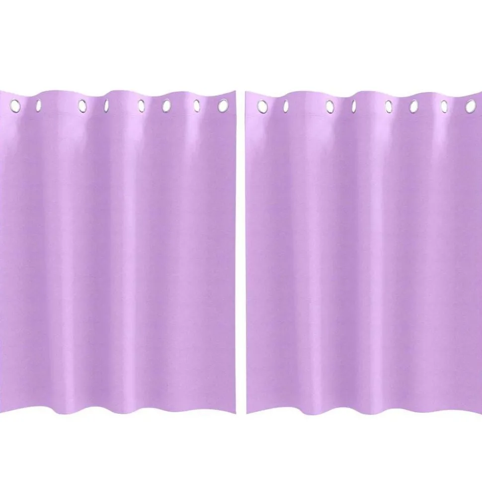 vidaXL Zwart-out Gordijnen met Ringen 2 pcs Paars 140 x 140 cm