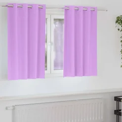 vidaXL Zwart-out Gordijnen met Ringen 2 pcs Paars 140 x 140 cm