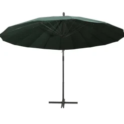 vidaXL Zweefparasol met aluminium paal 3 m groen