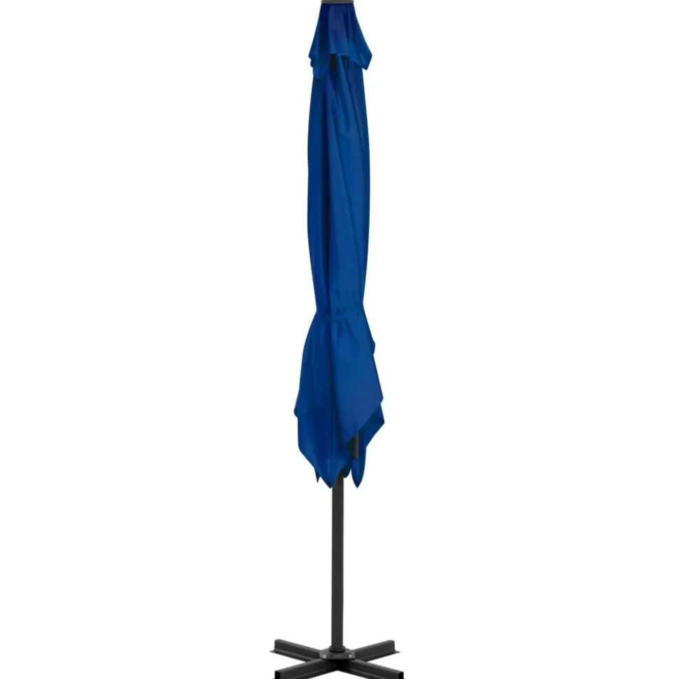 vidaXL Zweefparasol met aluminium paal 250x250 cm azuurblauw