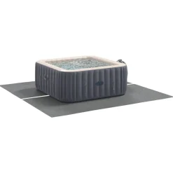 vidaXL Zwembad Grondzeil Lichtgrijs 274 x 274 x 0,1 cm
