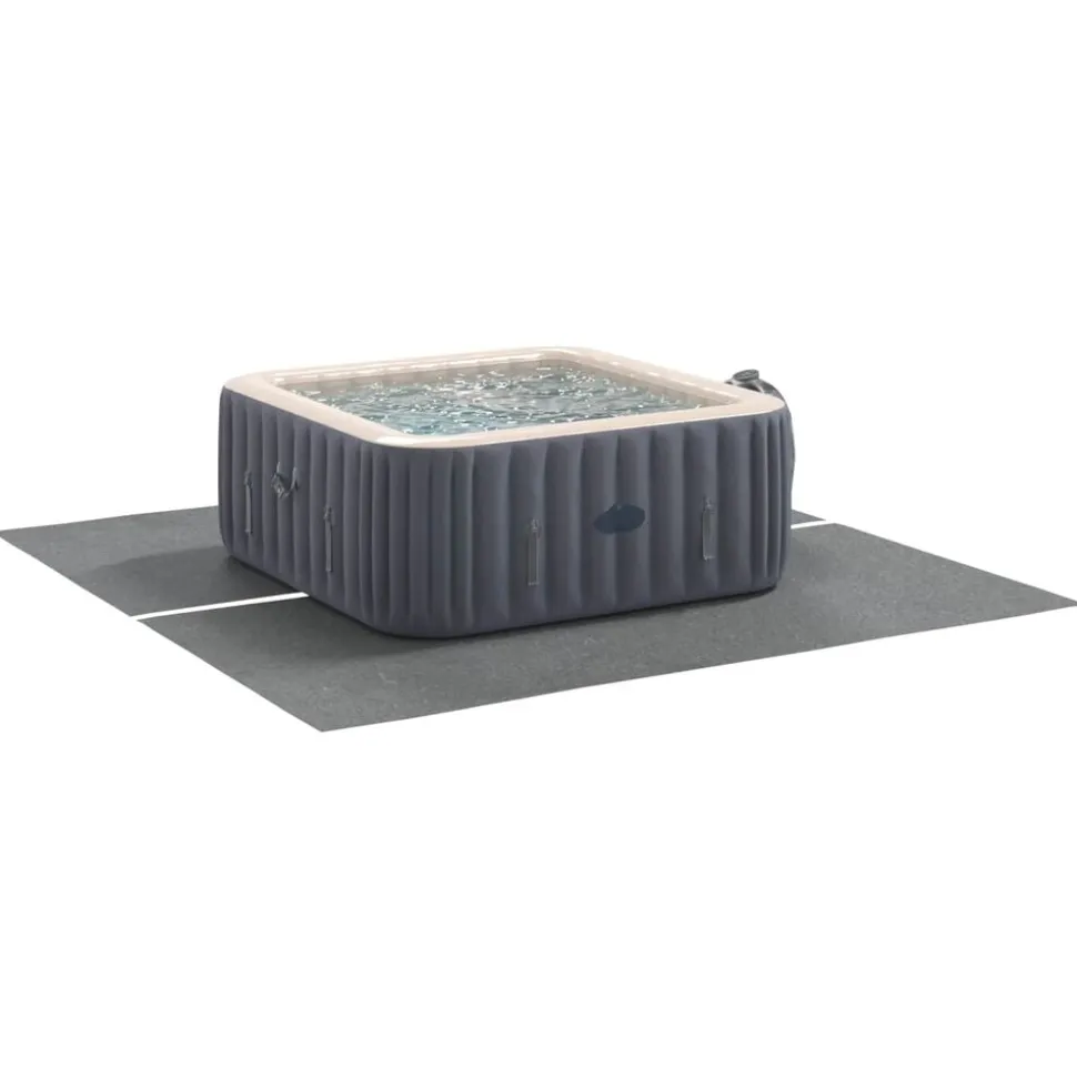 vidaXL Zwembad Grondzeil Lichtgrijs 274 x 274 x 0,1 cm