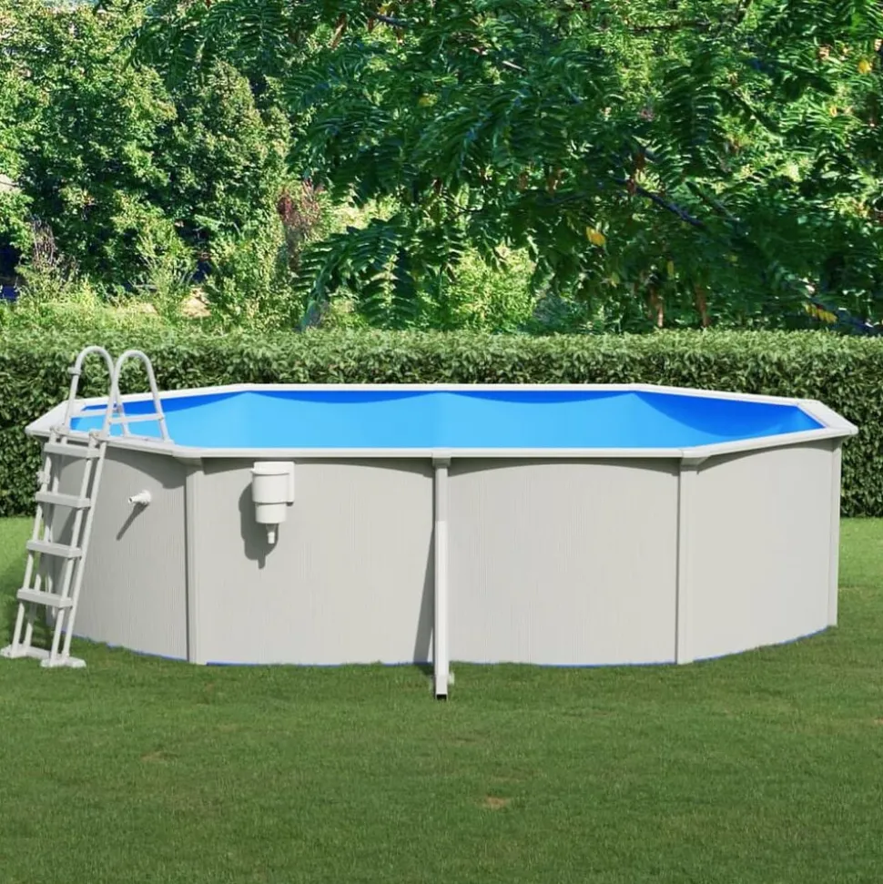 vidaXL Zwembad met veiligheidsladder 490x360x120 cm