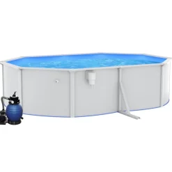 vidaXL Zwembad met zandfilterpomp 490x360x120 cm