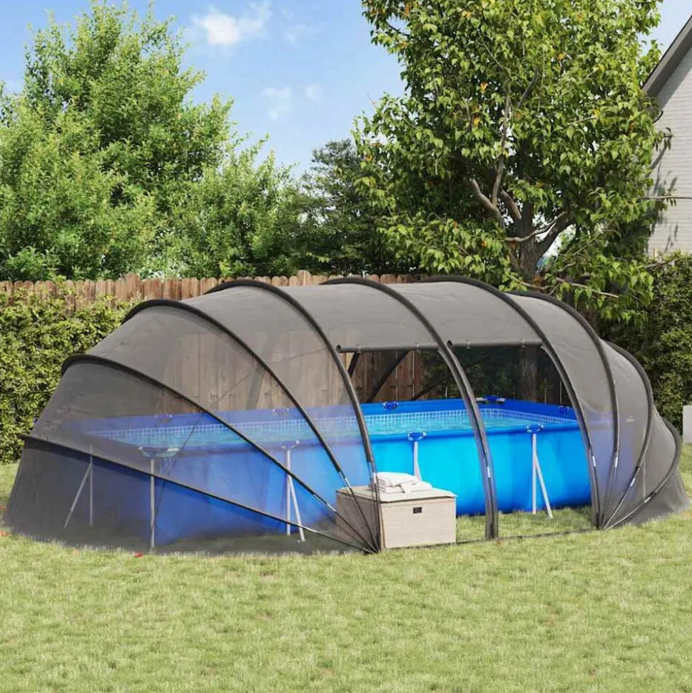 vidaXL Zwembad Tent Koepel Doorzichtig 538 x 440 x 204 cm