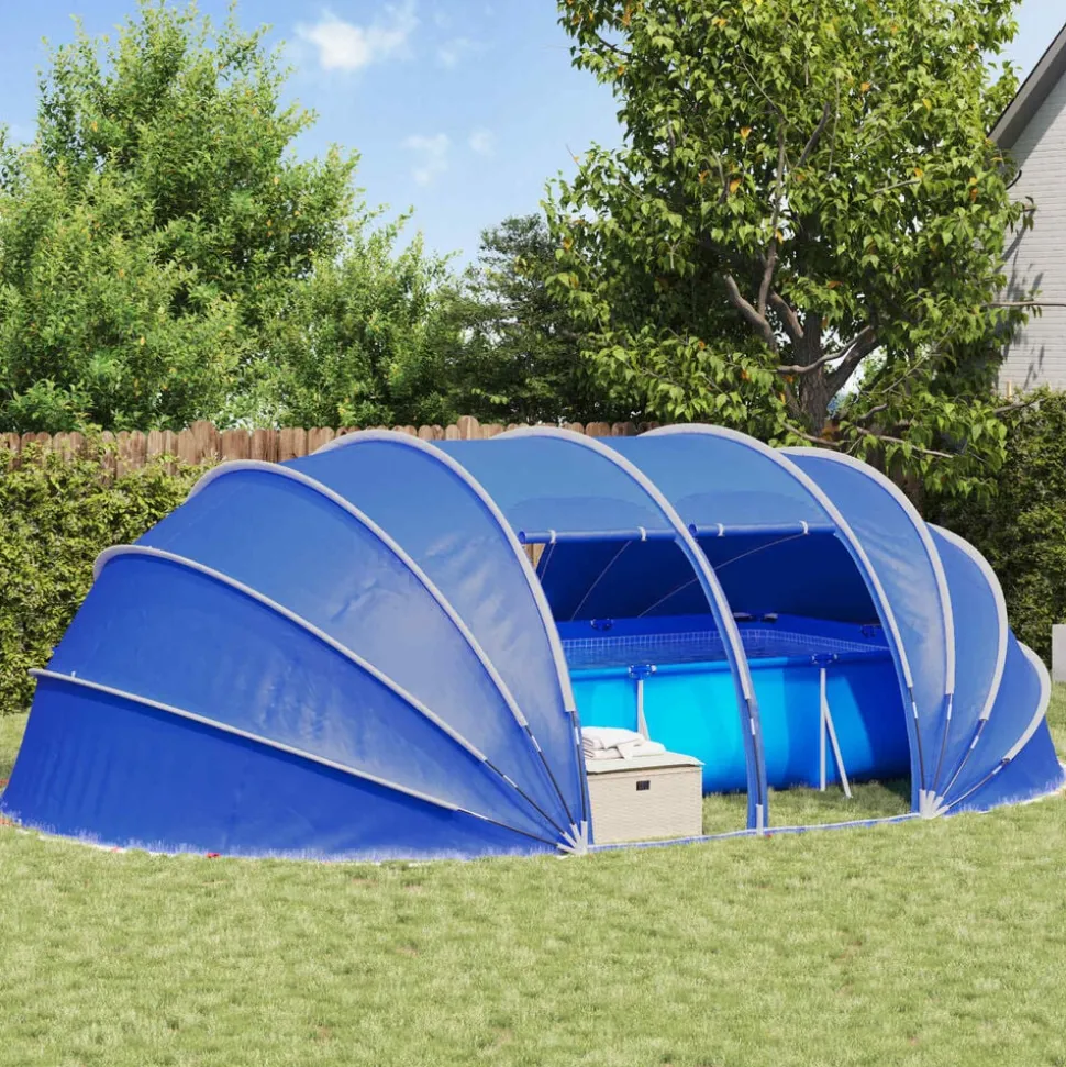 vidaXL Zwembad Tent Koepel Groen 538 x 440 x 204 cm