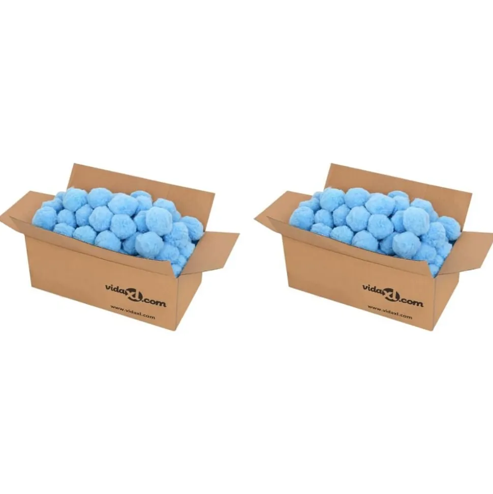 vidaXL Zwembadfilterbolletjes antibacterieel 1400 g polyetheen blauw