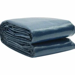 vidaXL Zwembadfolie solar drijvend 210 cm PE zwart en blauw