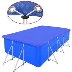 vidaXL Zwembadhoes rechthoekig 90 g/m² 394x207 cm PE