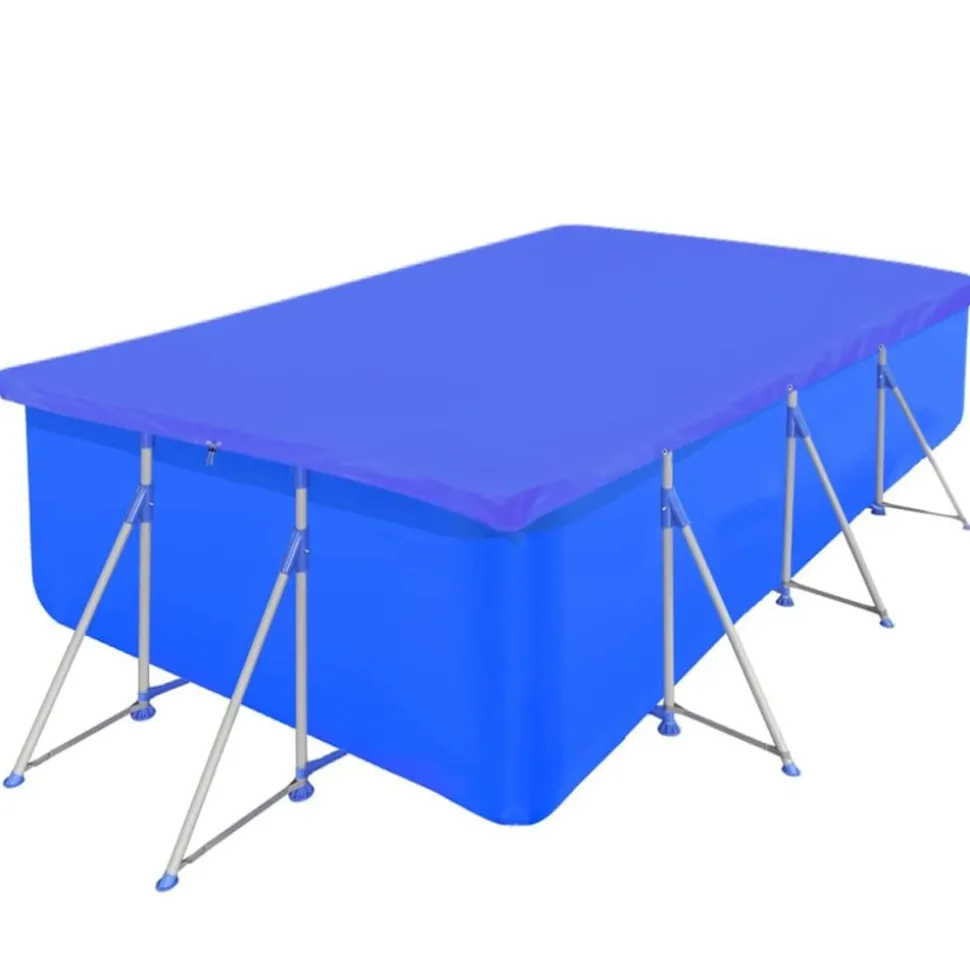 vidaXL Zwembadhoes rechthoekig 90 g/m² 394x207 cm PE