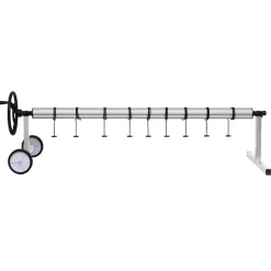 vidaXL Zwembadhoesroller met roestvrijstalen frame