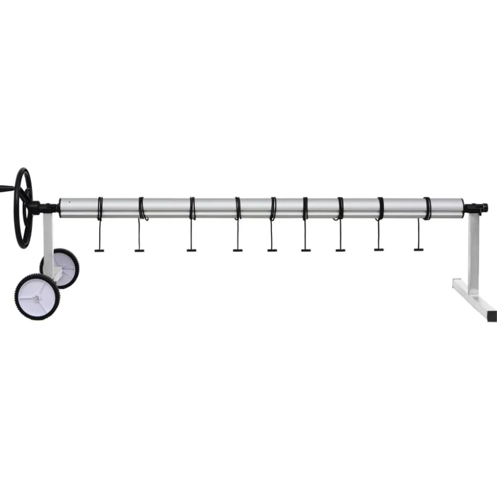 vidaXL Zwembadhoesroller met roestvrijstalen frame
