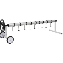 vidaXL Zwembadhoesroller met roestvrijstalen frame