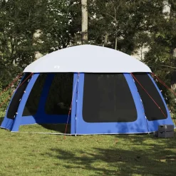 vidaXL Zwembadtent afneembare buitentent gaaswanden azuurblauw