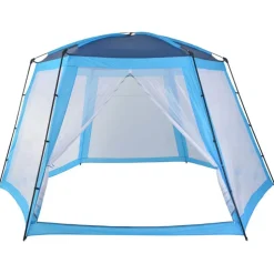 vidaXL Zwembadtent 500x433x250 cm stof blauw