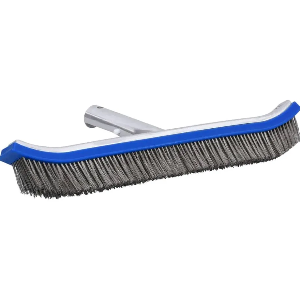vidaXL Zwembadwandborstel aluminium