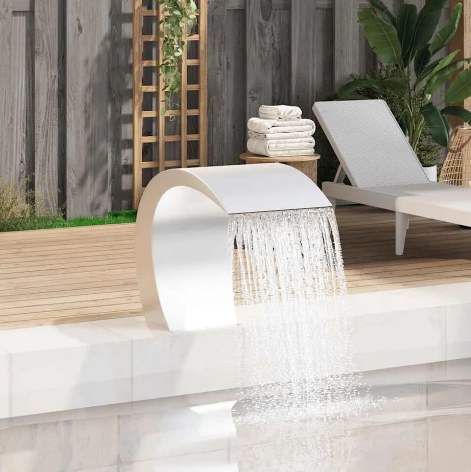 vidaXL Zwembadwaterval 45x30x60 cm roestvrij staal